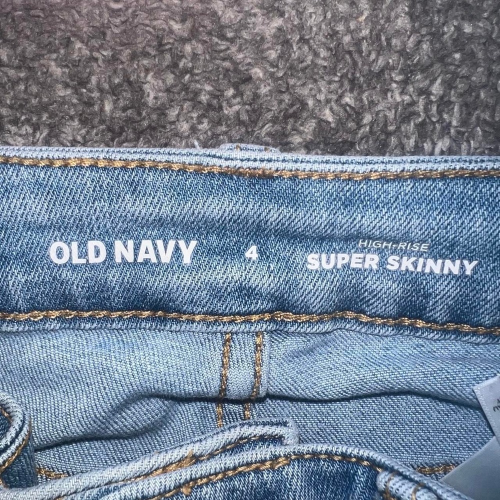 Old Navy High-Rise Super Skinny Jeans Size 4 Light Wash - Picture 6 of 6